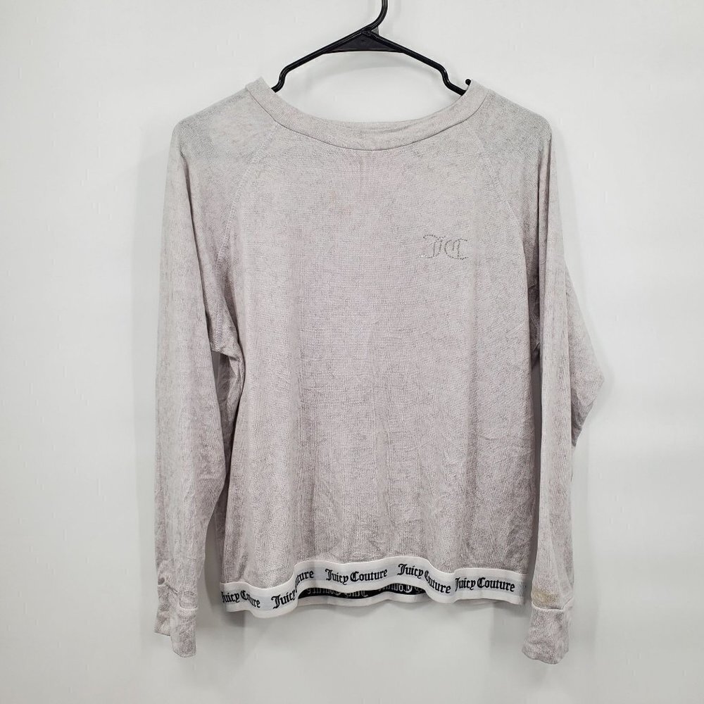 Juicy Couture Bedazzled Crewneck Pullover Sleepwear Loungewear Womens Medium